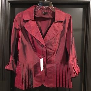 Red Taffeta Jacket Blouse by Piano
